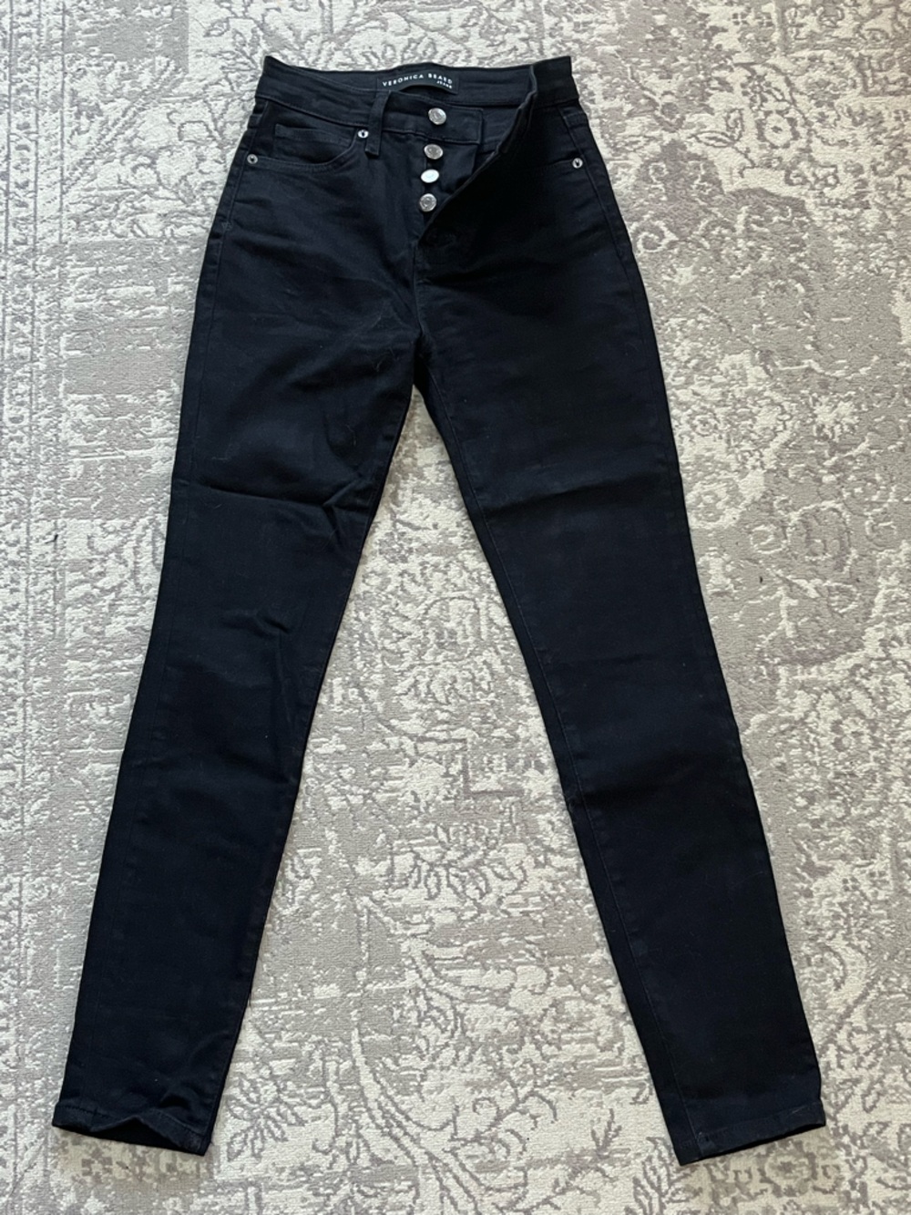 Veronica Beard Black Skinny High-Rise Jeans